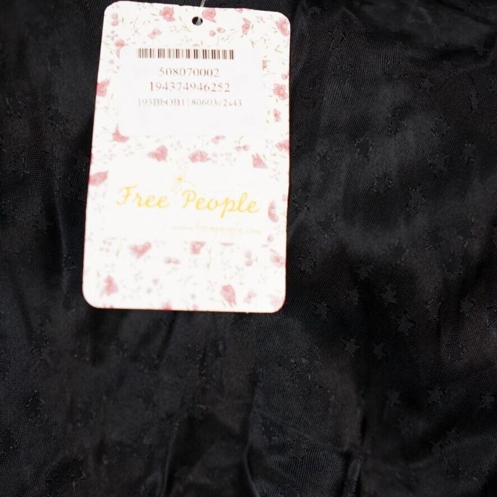 Free People Starstruck Mini Skirt Women's 2 Black  Wrap Summer Party Dancing New - Picture 8 of 12